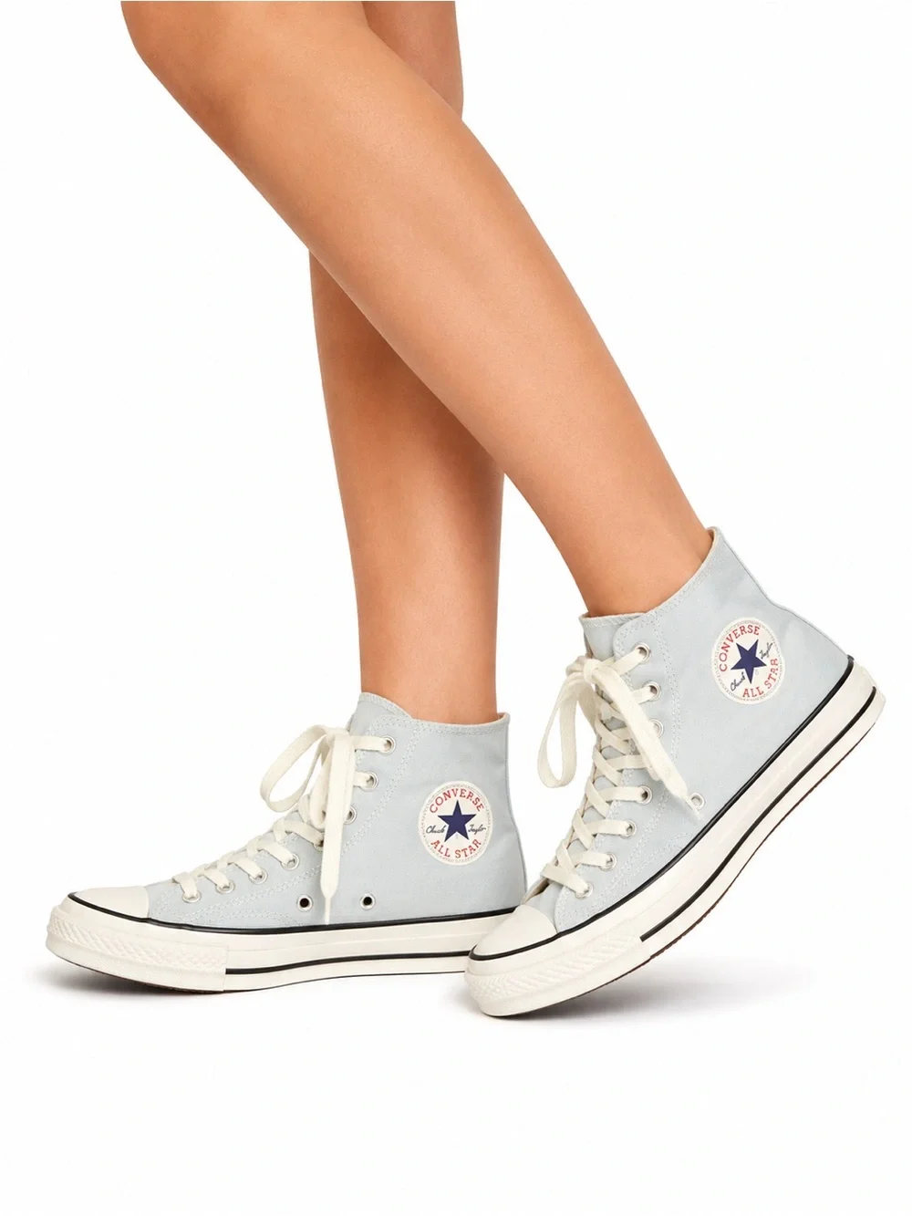 Converse High Top Sneakers in Light blue Canvas